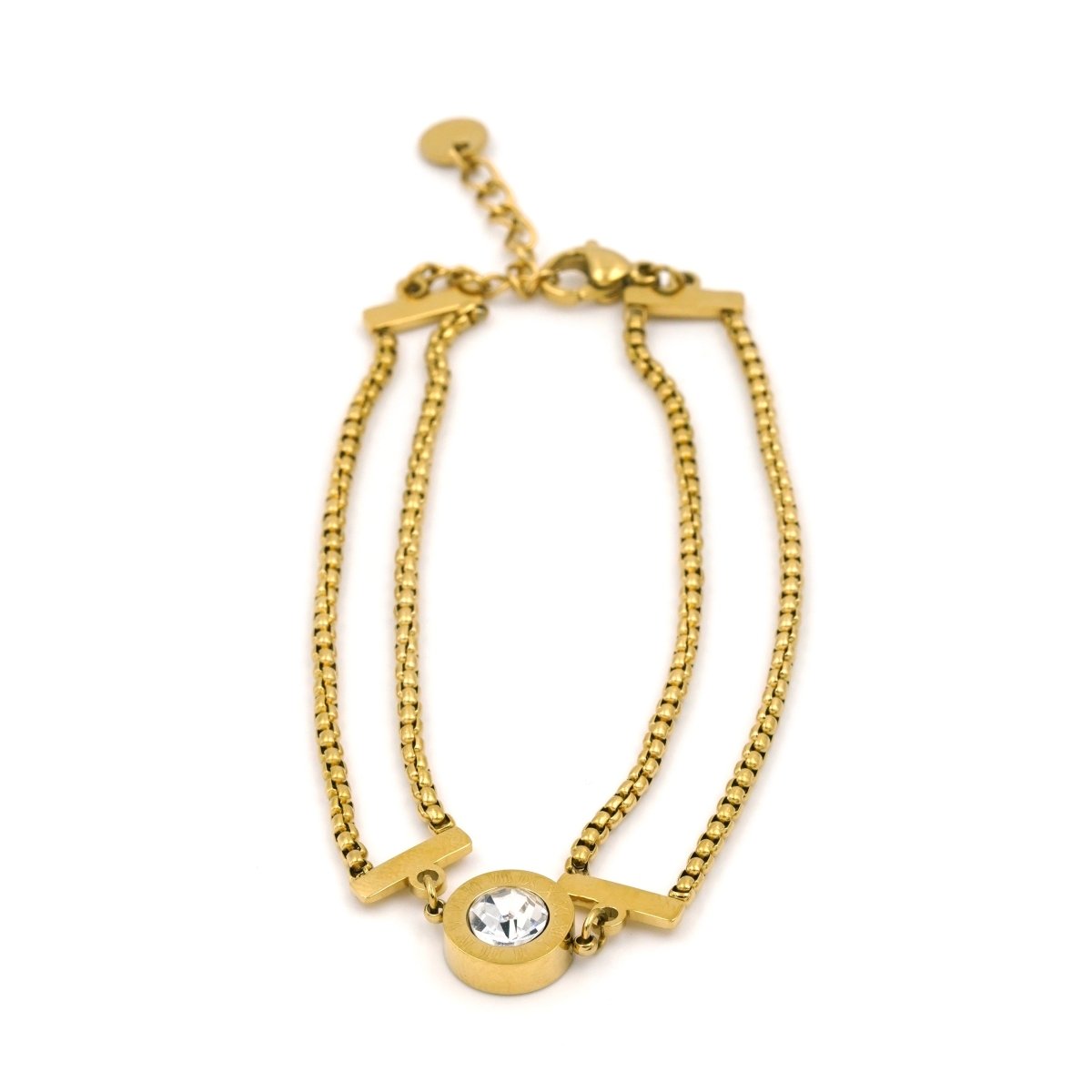 Artklim Gold Plated Round Pendant Bracelet