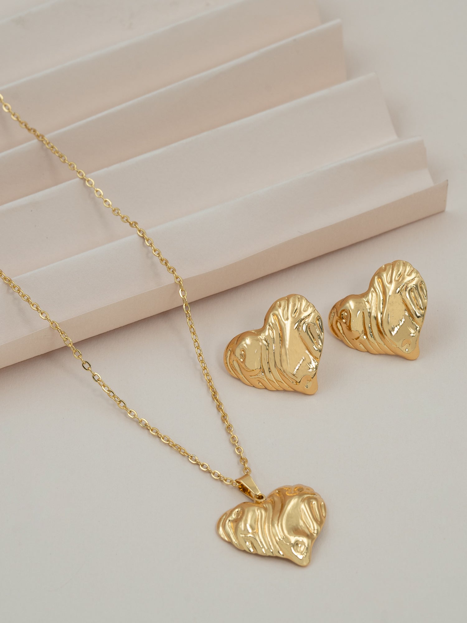ARTKLIM Heart Gold-Plated Jewelry Set