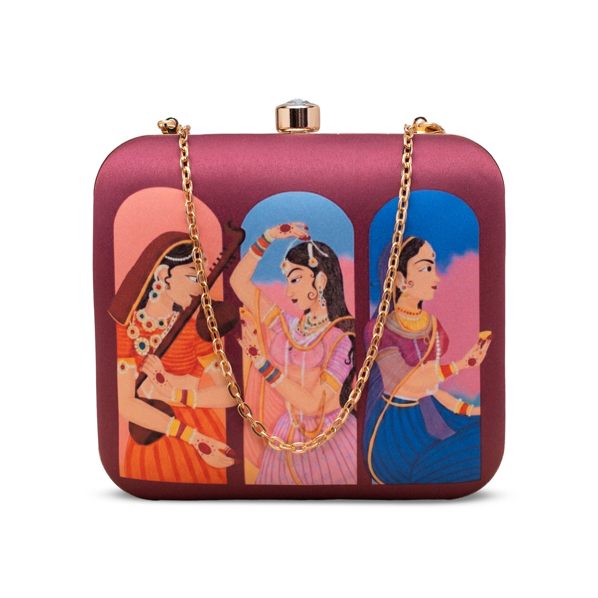 Artklim Mughal Motif Printed Clutch