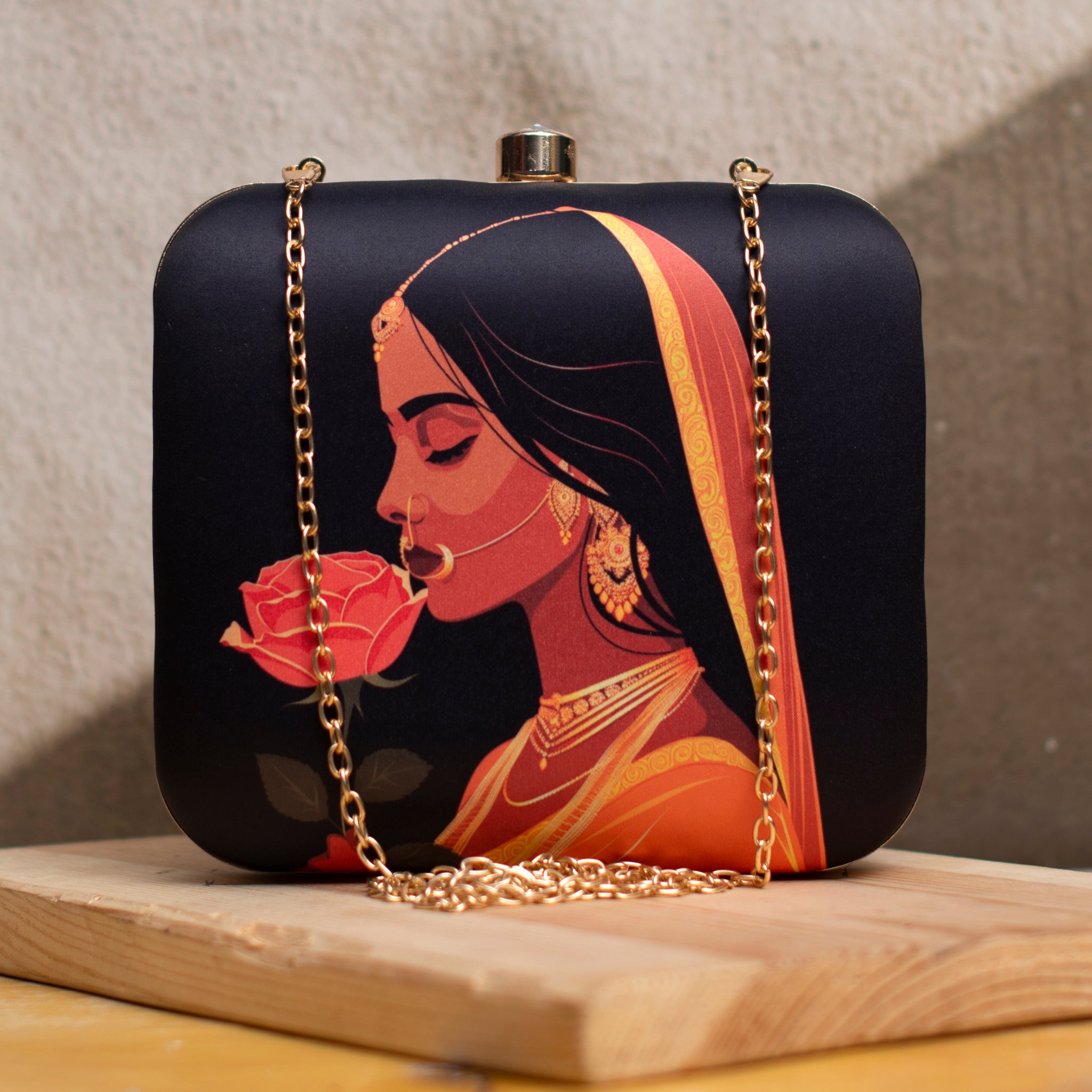 Indian Woman Portrait Clutch