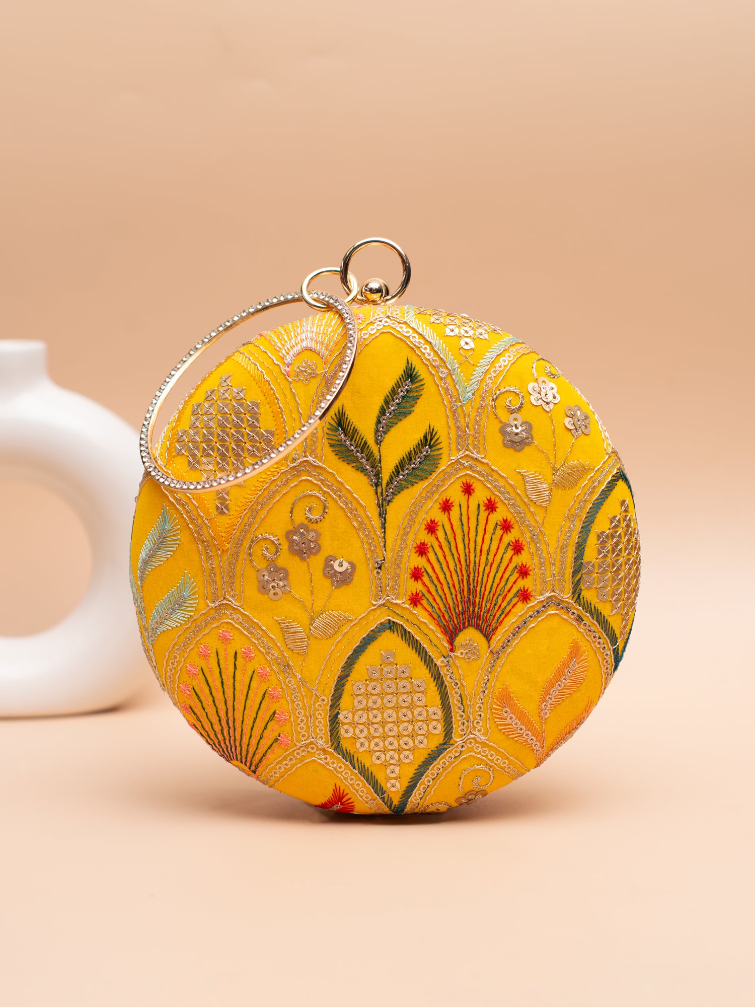 Artklim Yellow with Intricate Arch Motifs