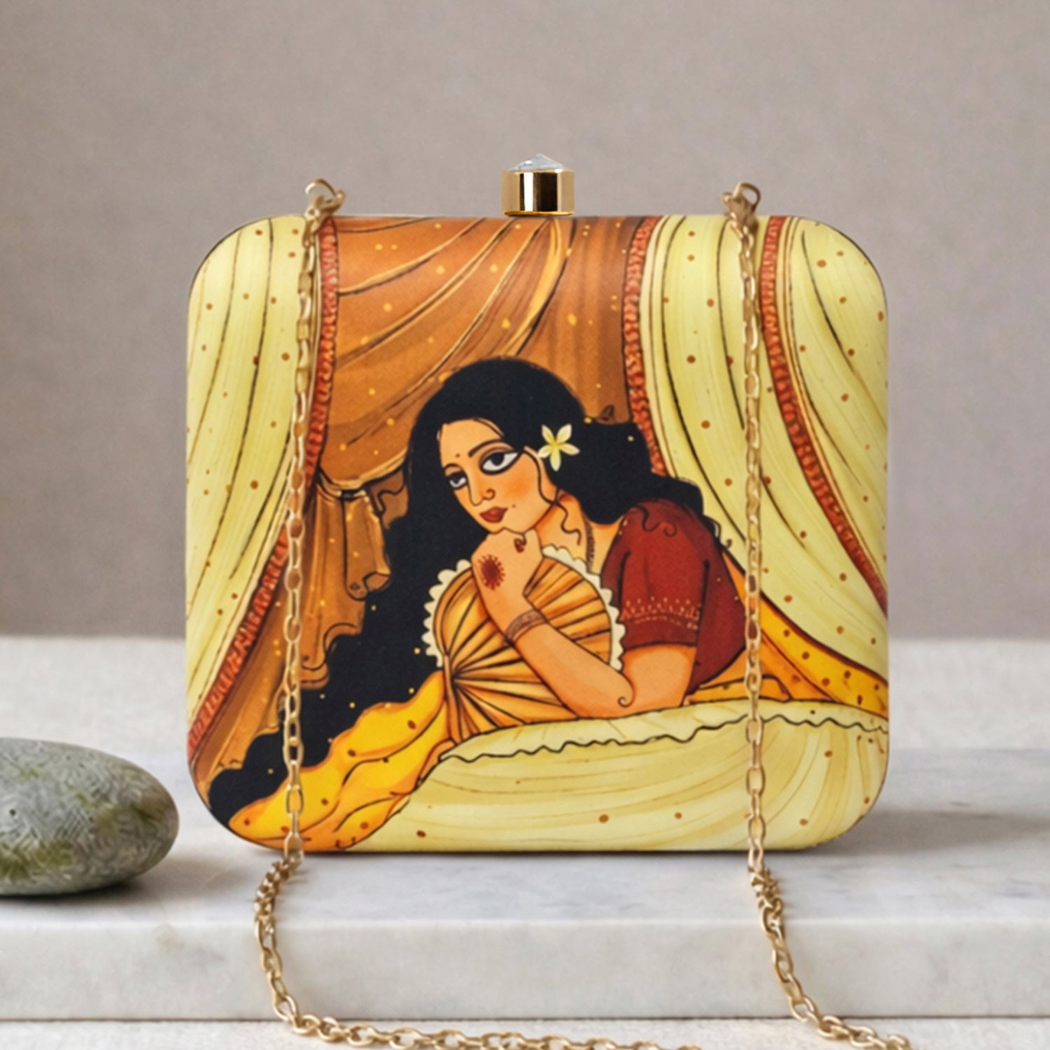 Artklim Quiet Beauty Printed Clutch