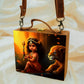 Little Durga With Lion Printed Suitcase Style Clutch