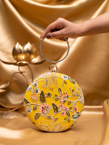 Artklim Yellow Blossom Round Purse