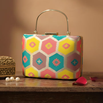 Artklim Colour Pop Embroidered Clutch