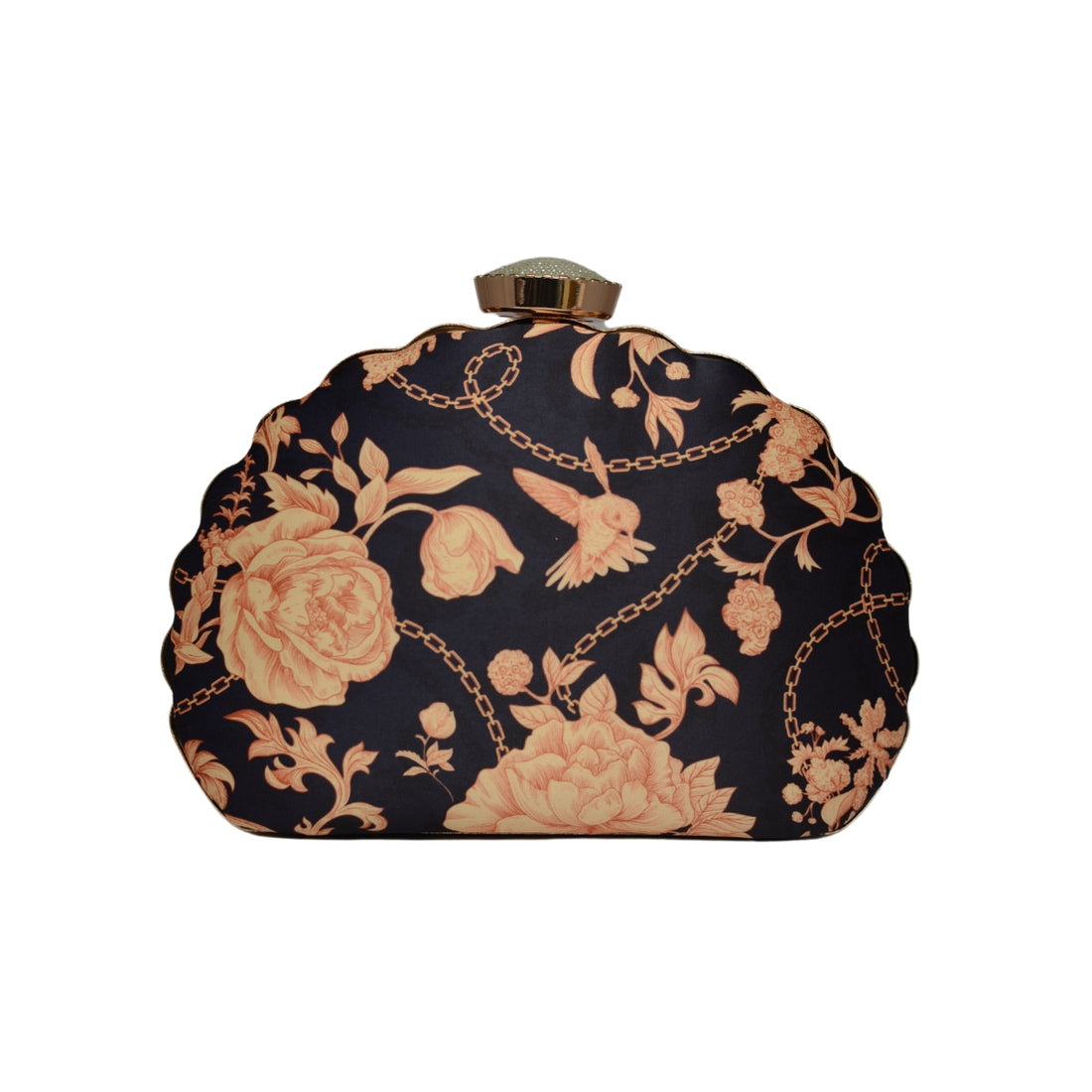 Artklim Floral Printed D-shape Clutch