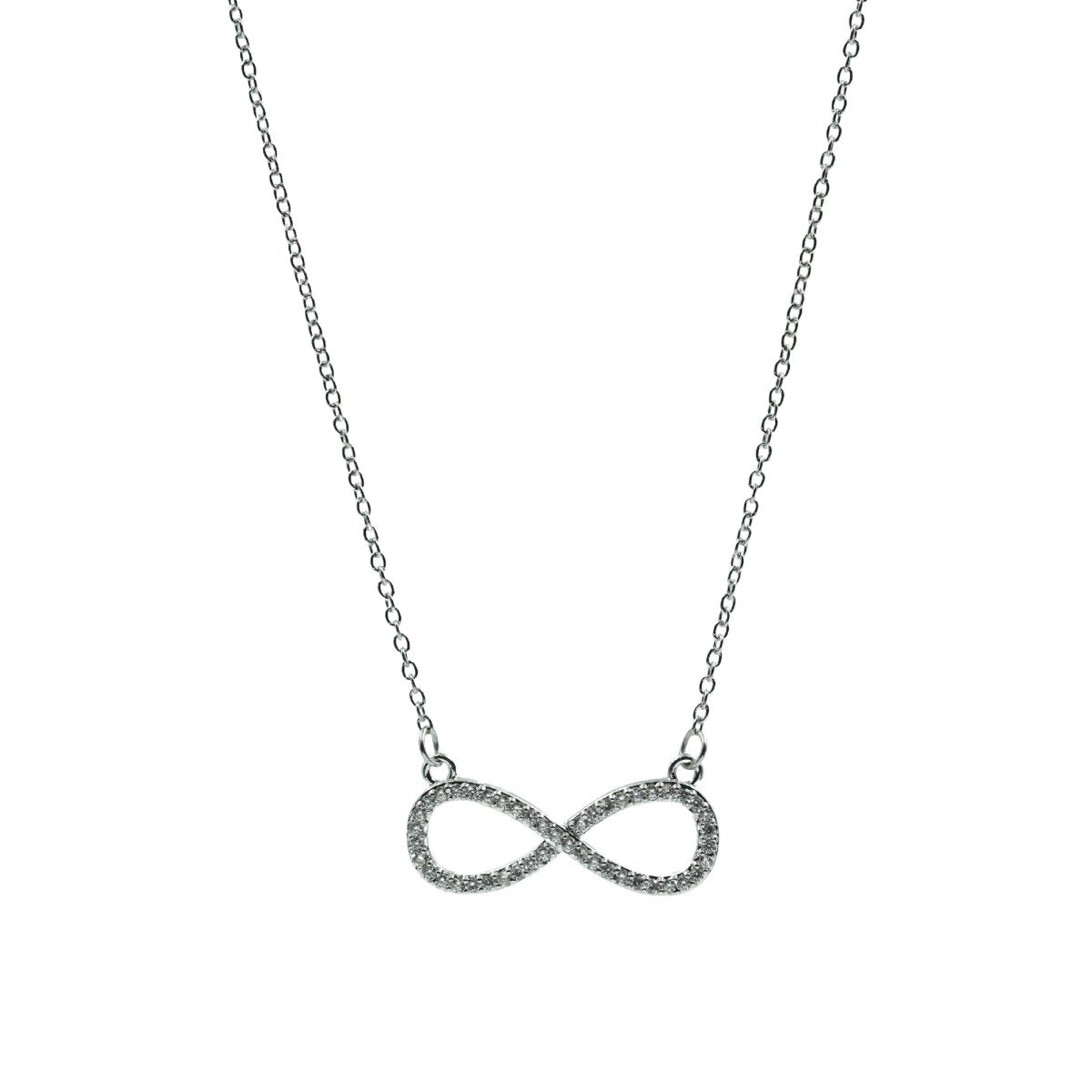 Artklim Silver Plated Infinity Pendant Necklace