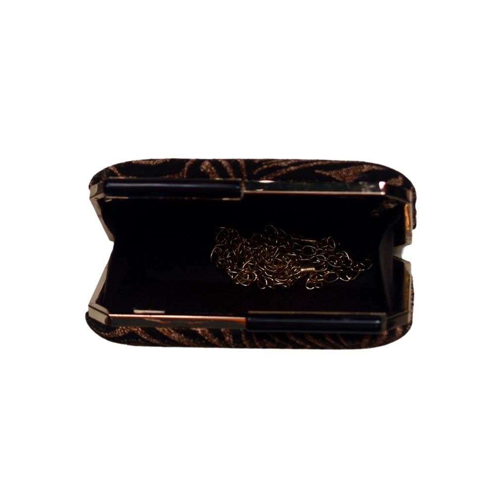 Strip Pattern Evening Clutch