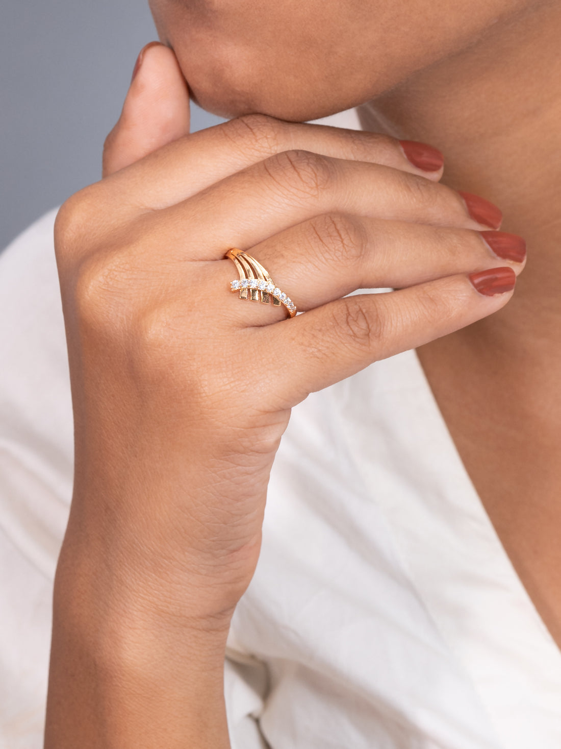 Artklim Gold-Plated Eternal Radiance  Anti Tarnish Ring