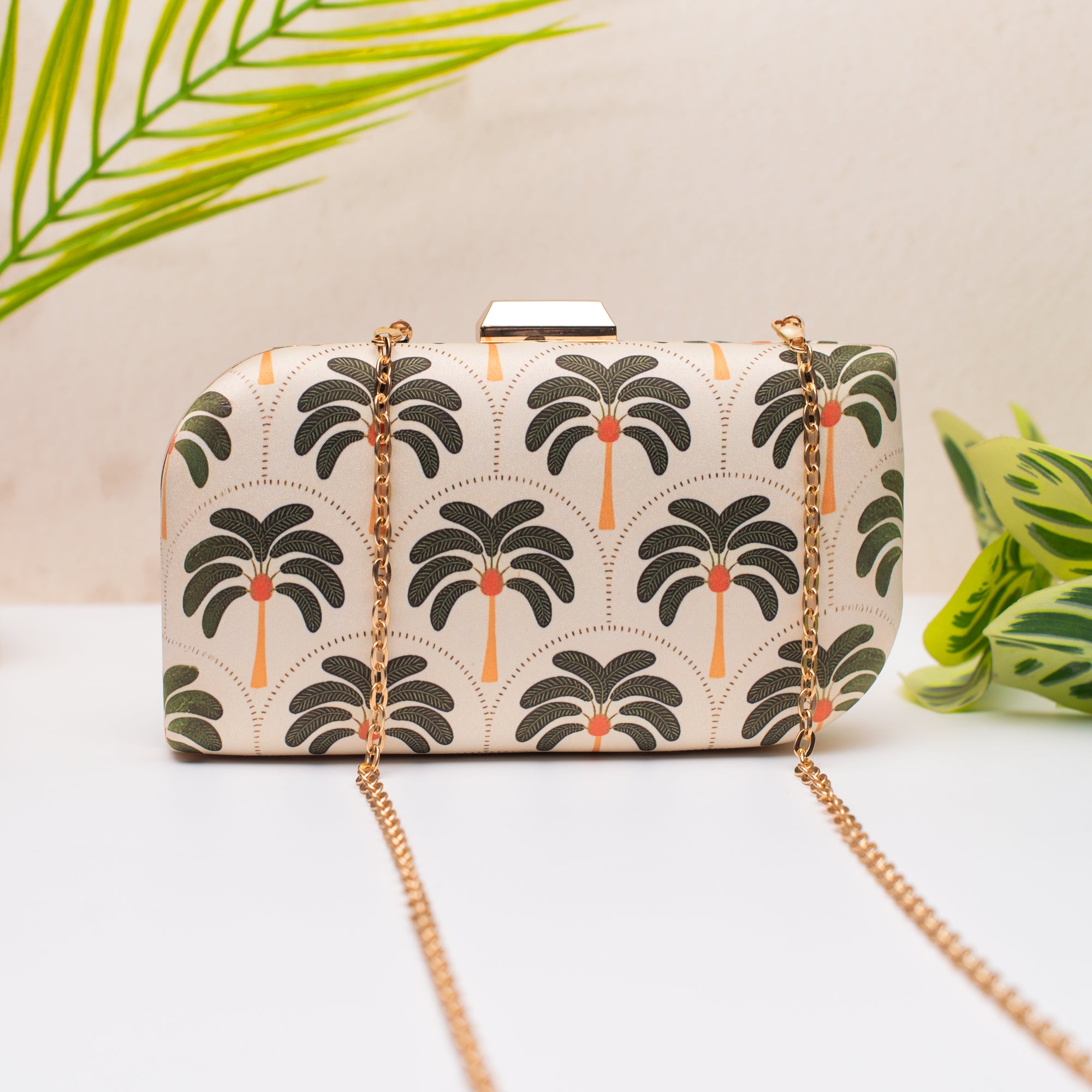 Artklim Tropical Bloom Printed  Clutch