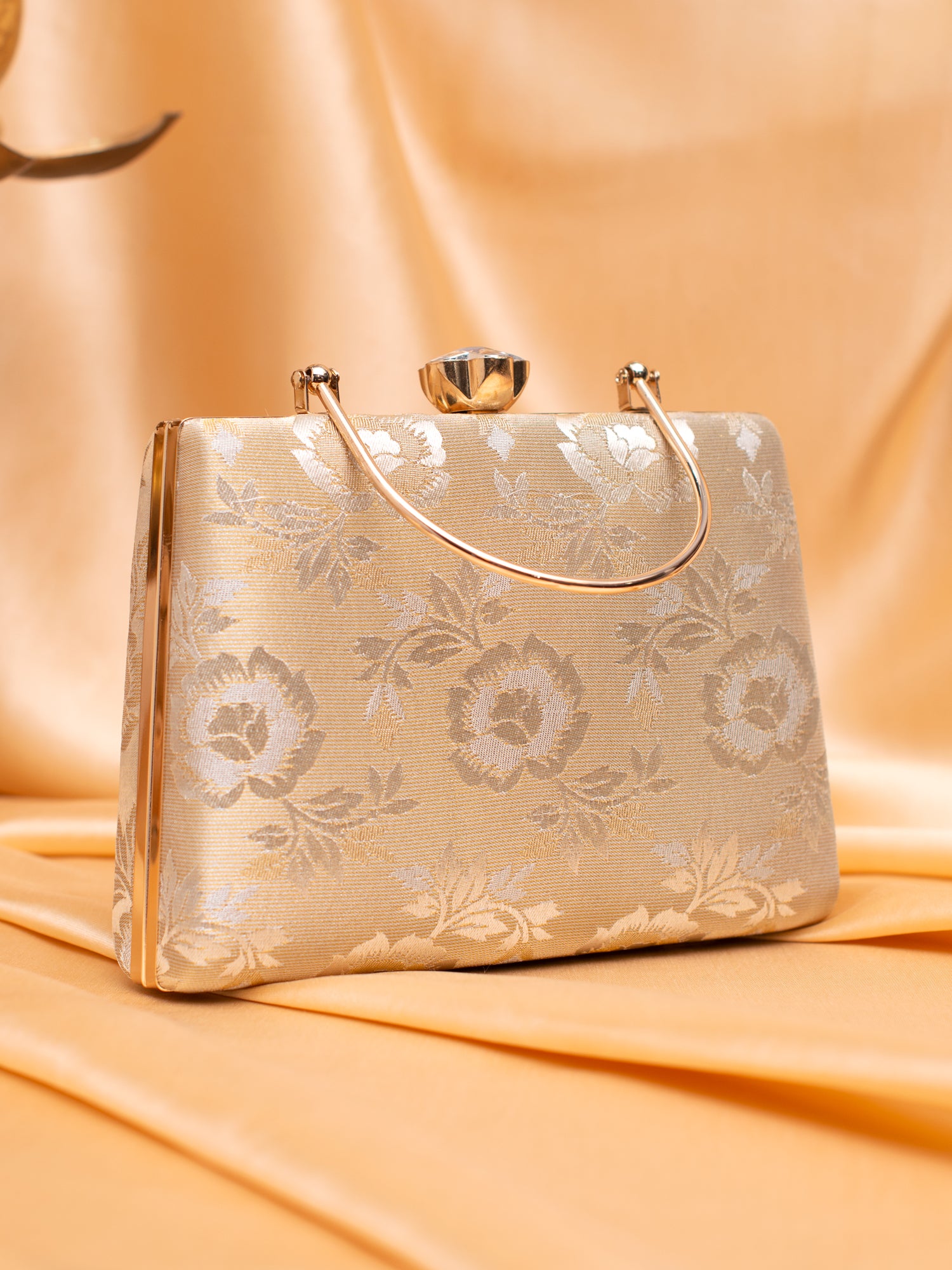 Artklim Regal Gold Embossed Evening Clutch