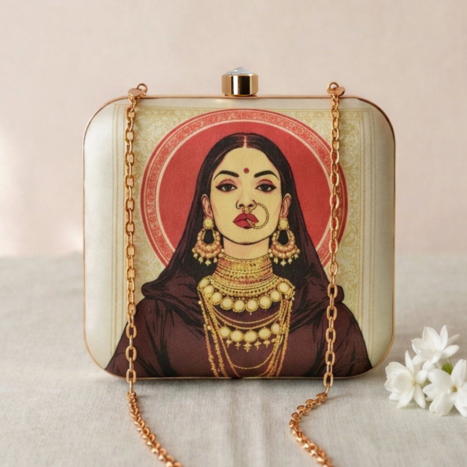 Artklim Rhythmic Elegance Classical Dance Printed Clutch