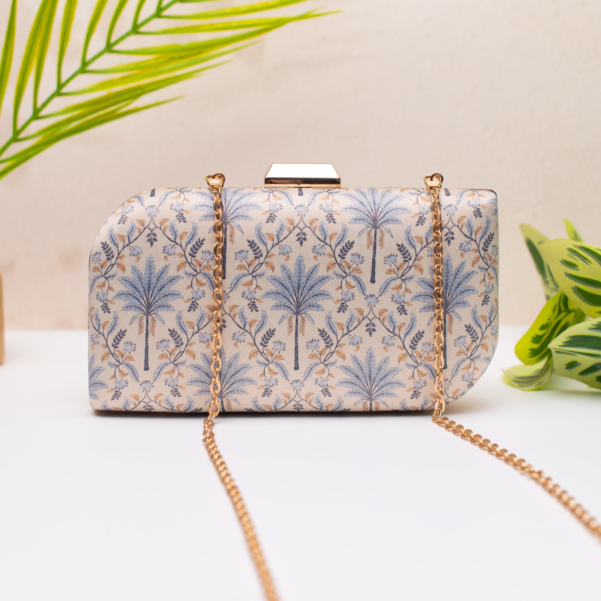 Artklim Blue Breeze Printed Clutch