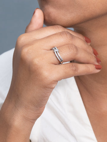 Artklim Sliver- Tone Eternal Grace Anti-Tarnish Ring