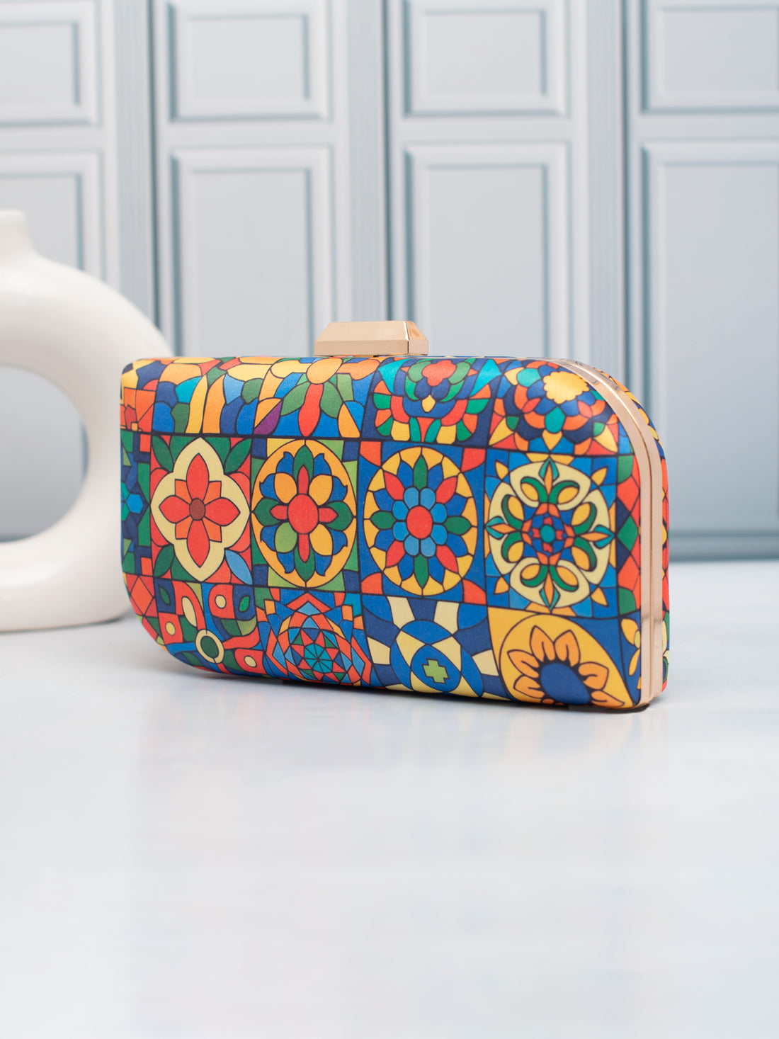 Artklim Mosaic Majesty Printed Clutch