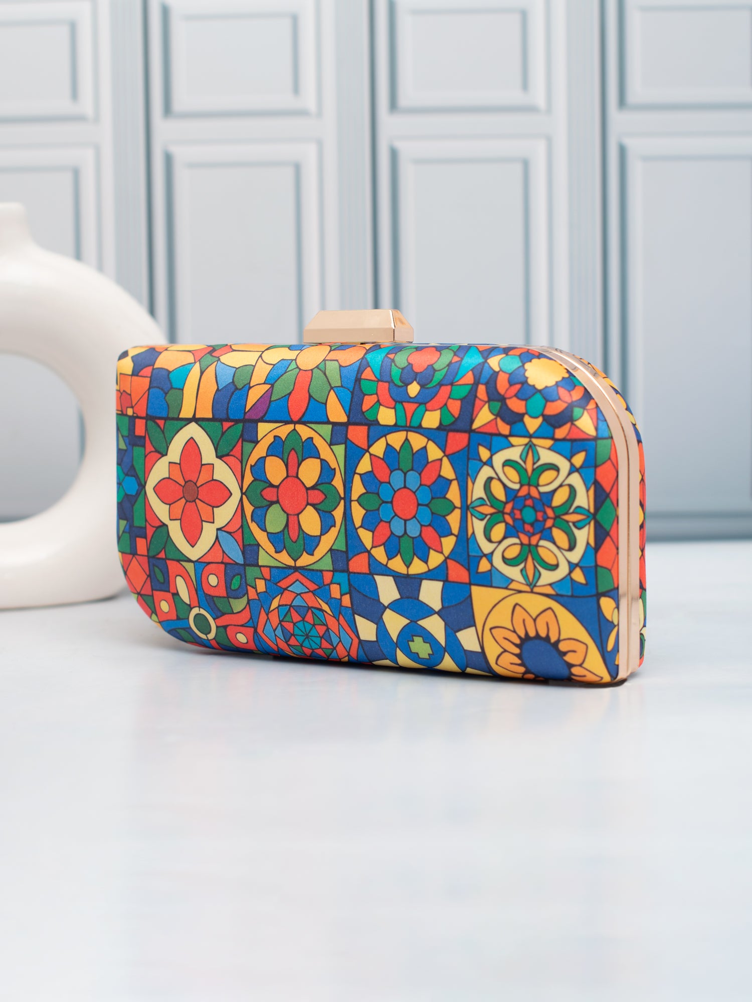 Artklim Mosaic Majesty Printed Clutch