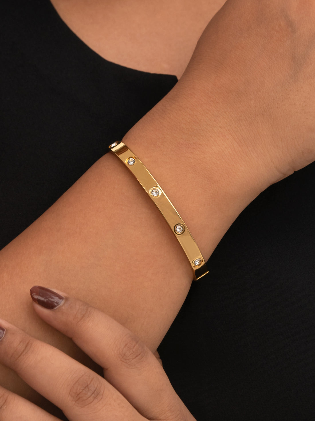 Artklim Gold Plated  Anti Tarnish Stone Bracelet
