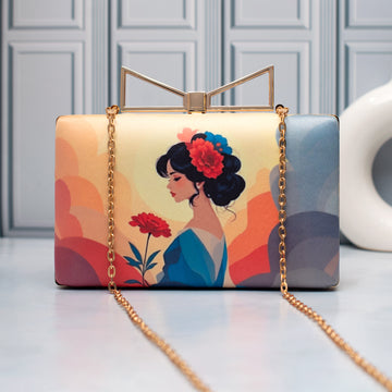 Artklim Artisan Floral Elegance Printed Clutch