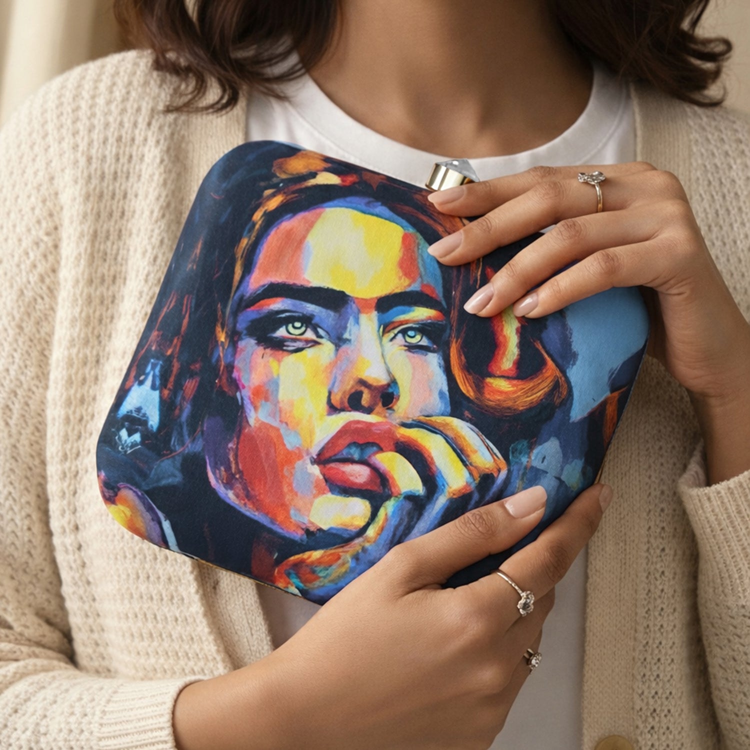 Artklim Abstract Women Printed Clutch