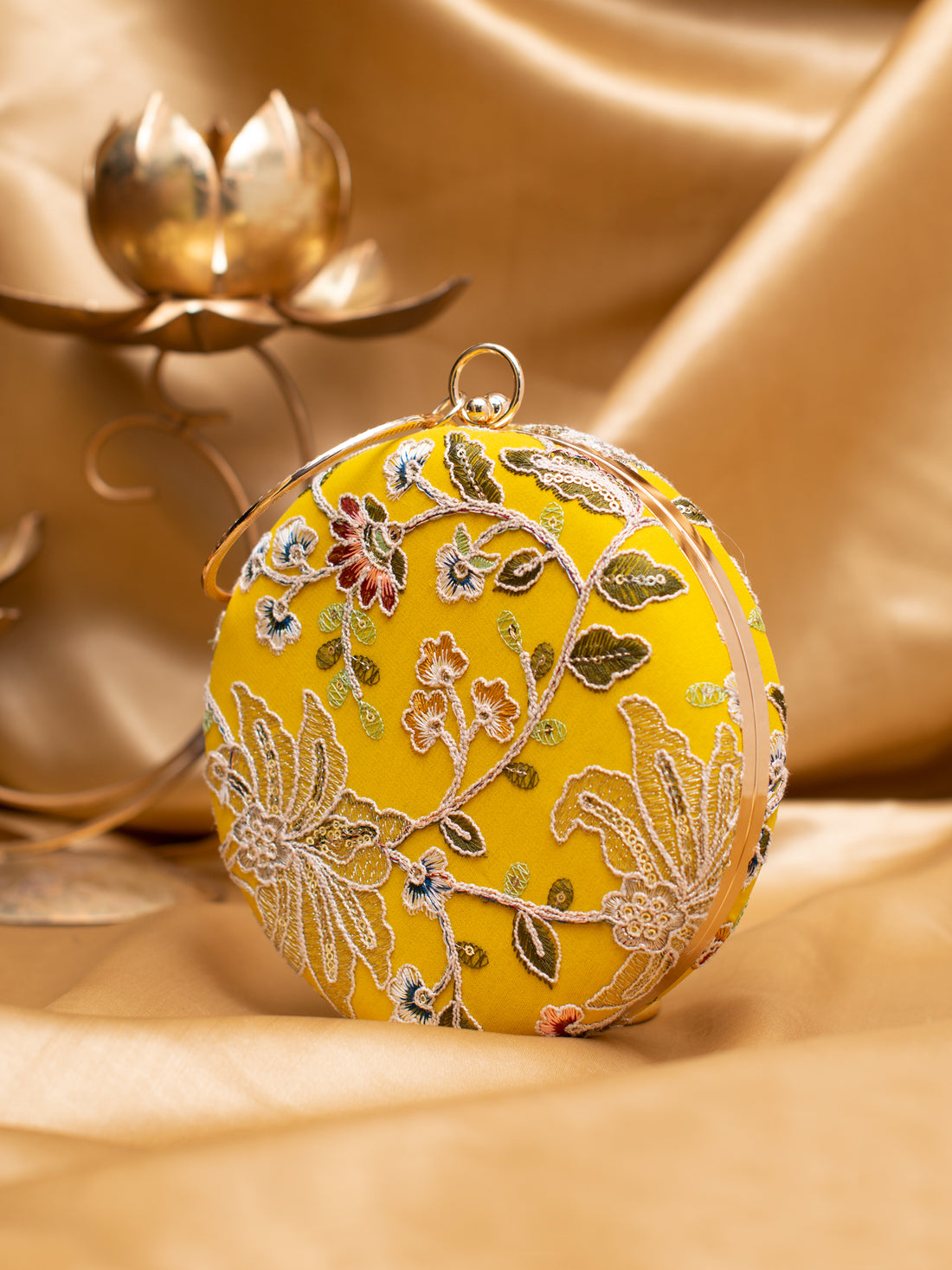 Artklim Yellow Blossom Round Purse