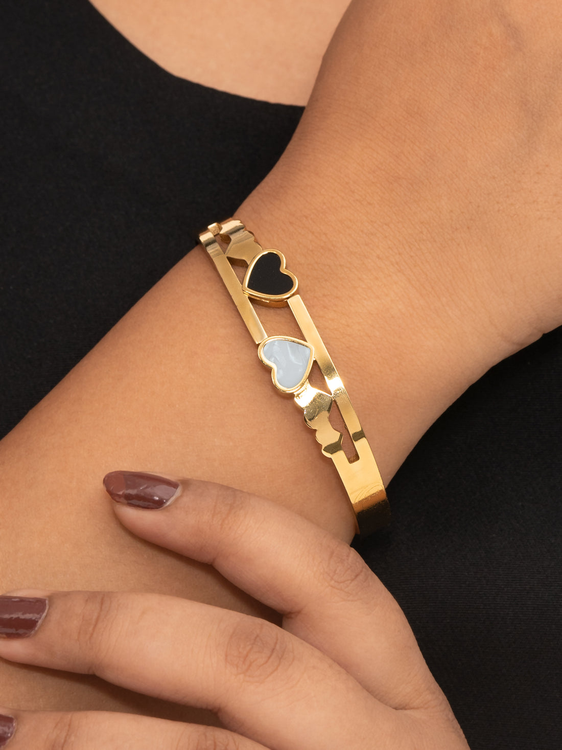 Artklim Gold Plated Eternal Hearts Anti Tarnish Bracelet