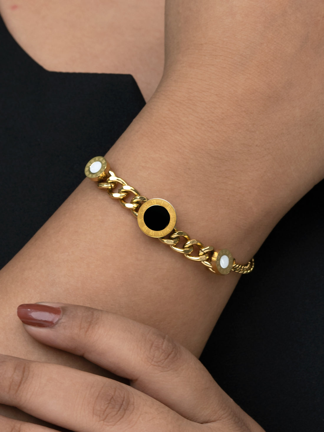 Artklim Gold Plated Anti Tarnish  Chunky Chain Bracelet