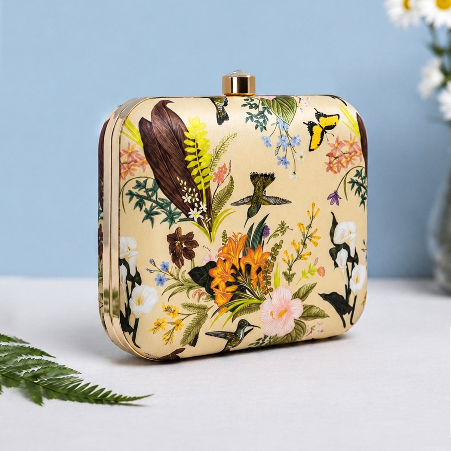 Artklim Floral Birds & Butterfly Printed Designer Clutch