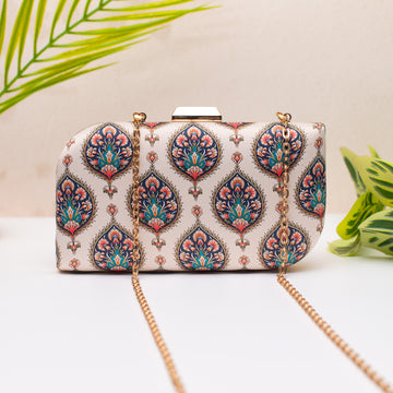 Artklim Ivory Royale  Pattern Clutch