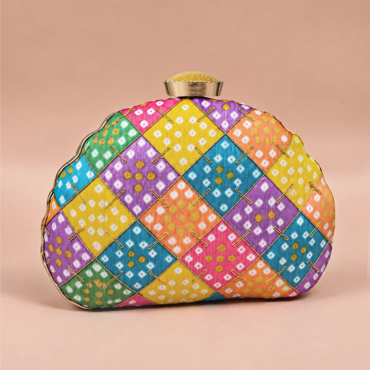 Artklim Colorful Geometric Printed Designer Clutch