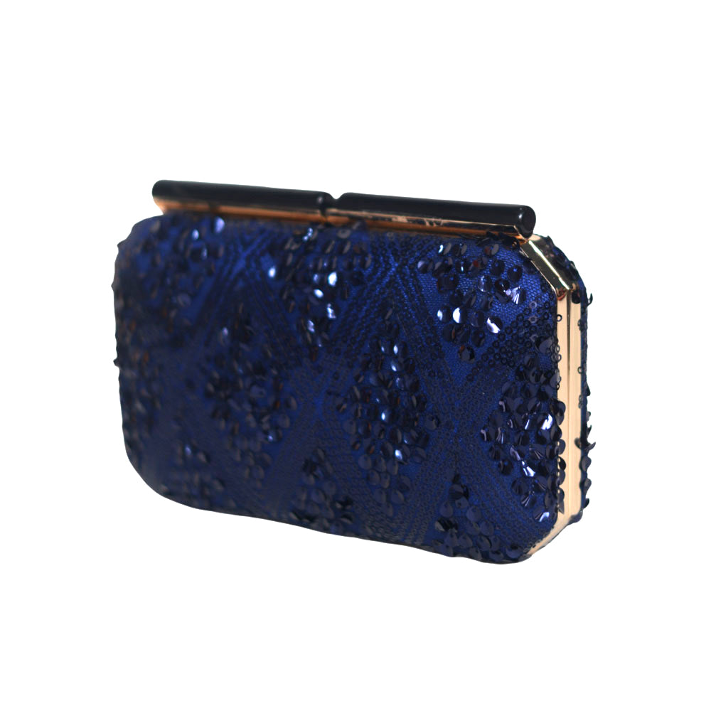 Navy blue hot sale evening clutch