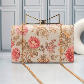 Artklim Vintage Bloom Floral Printed Clutch