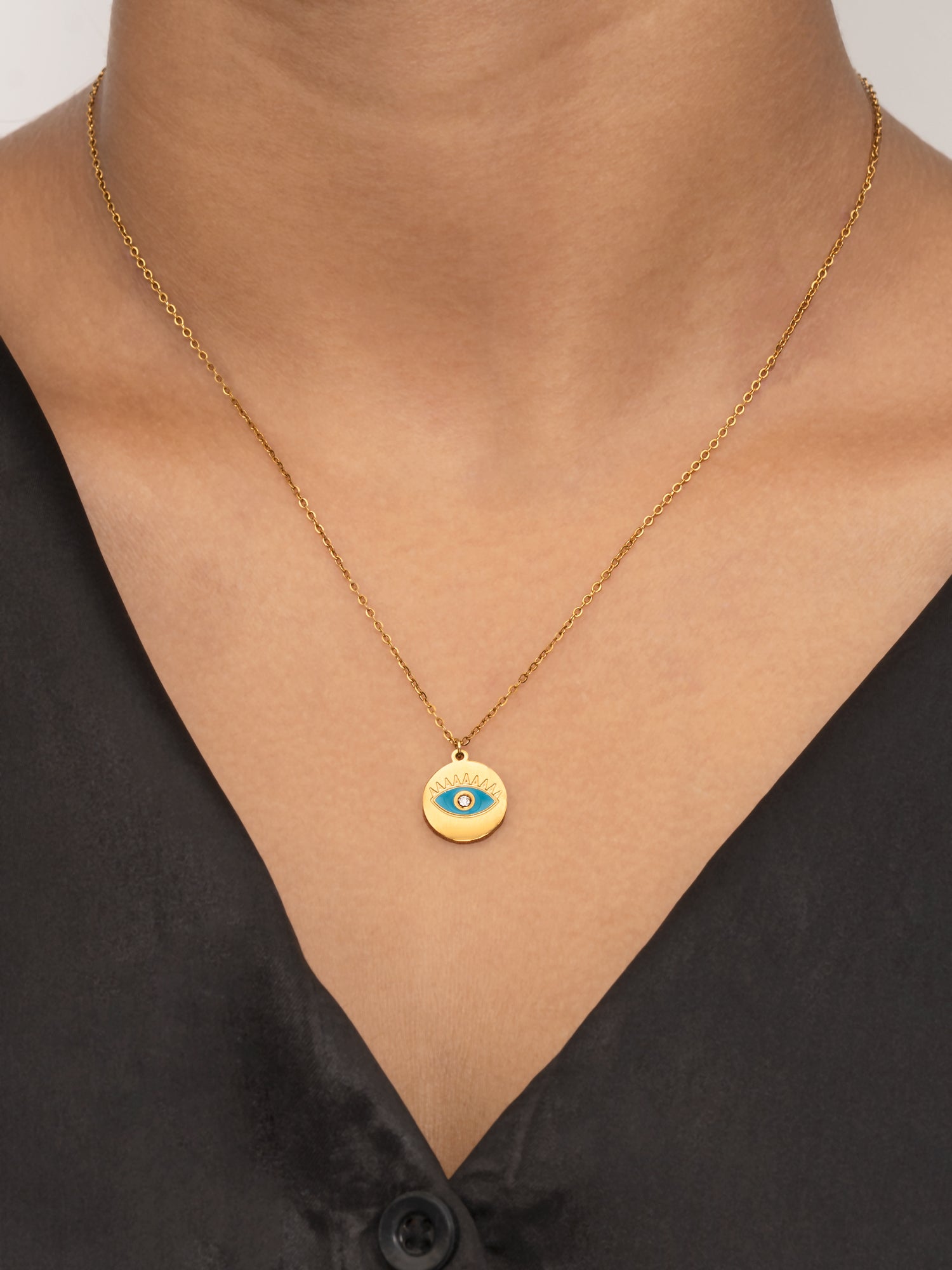 Arklim Evil Eye Lucky Charm Anti Tarnish Pendant