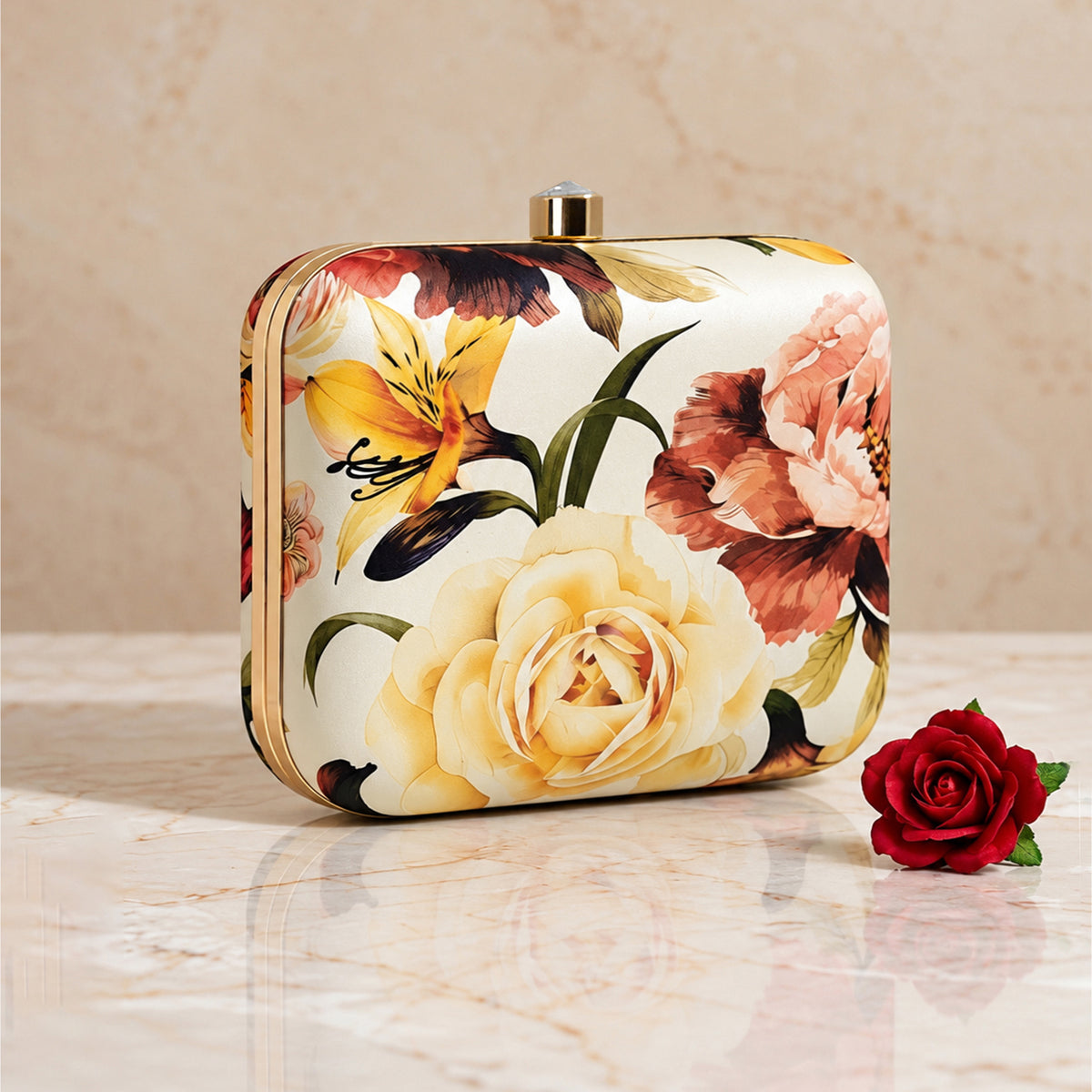 Artklim Floral Blossom Printed Clutch