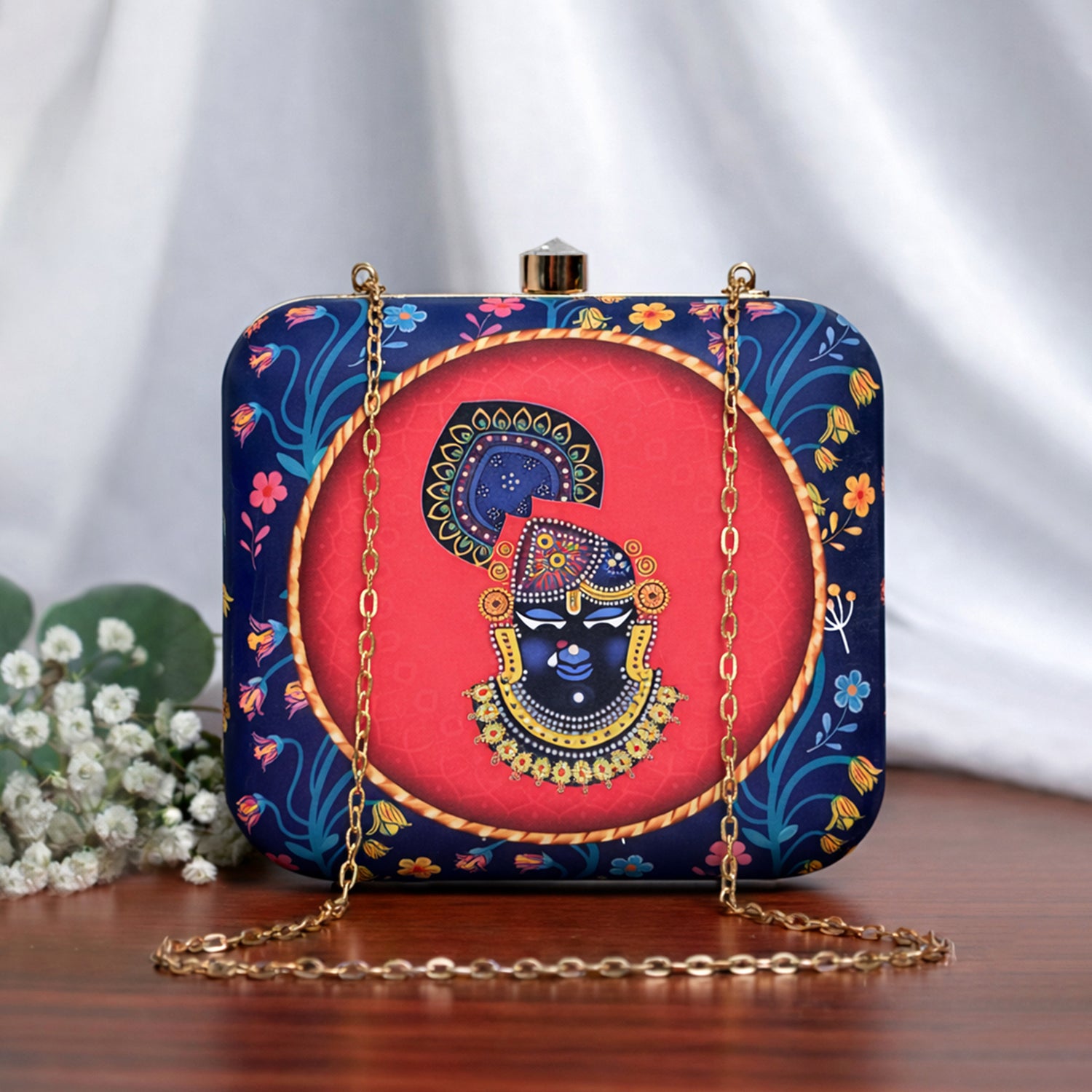 Krishna Printed Clutch