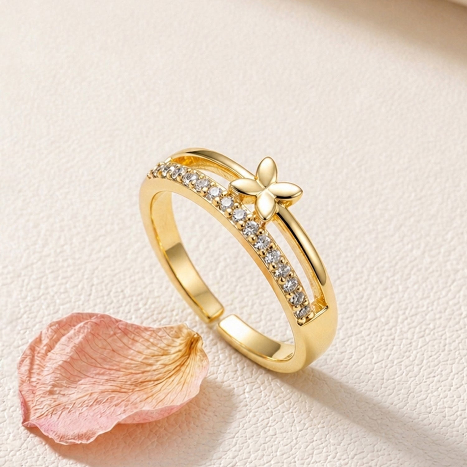 Artklim Stylish Statement Design Gold Anti-Tarnish Ring