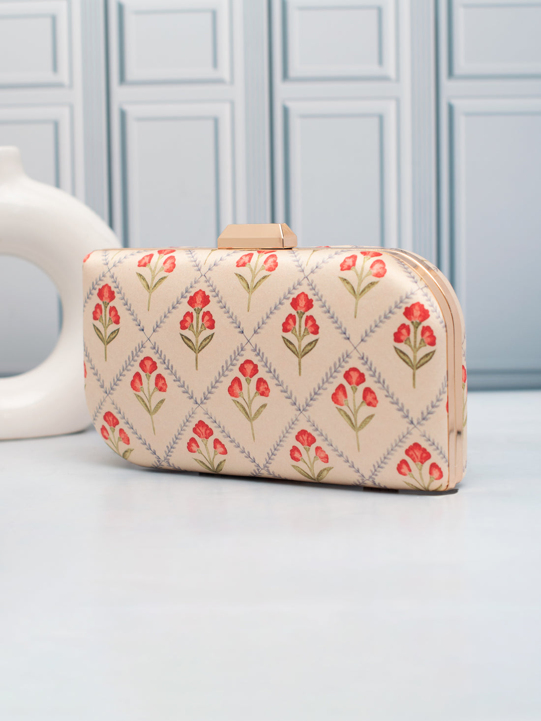 Artklim Retro Bloom Printed Clutch
