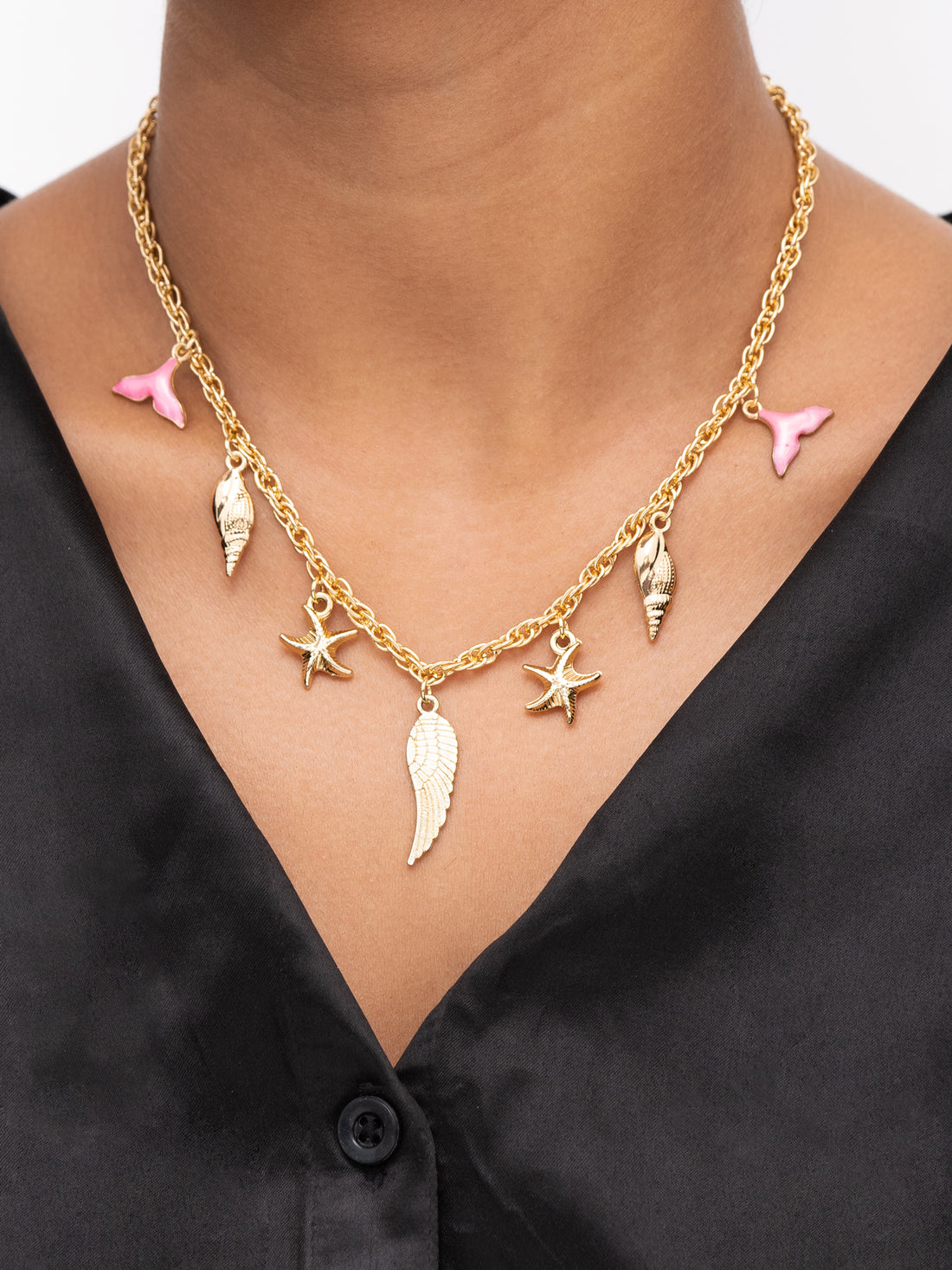 Artklim Gold Plated Sea Charm Anti-Tarnish Necklace