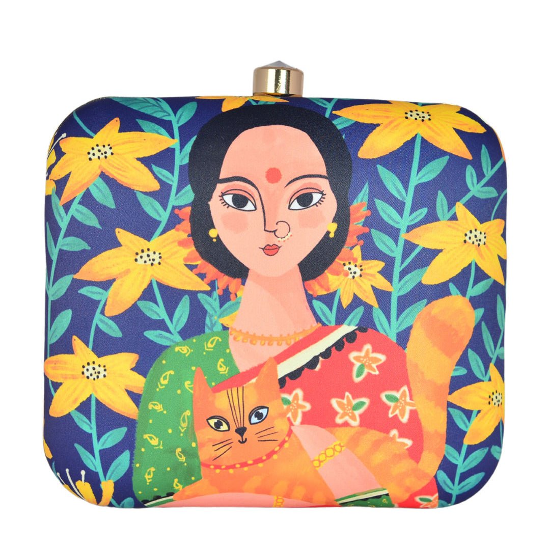 Indian Women Printed Clutch
