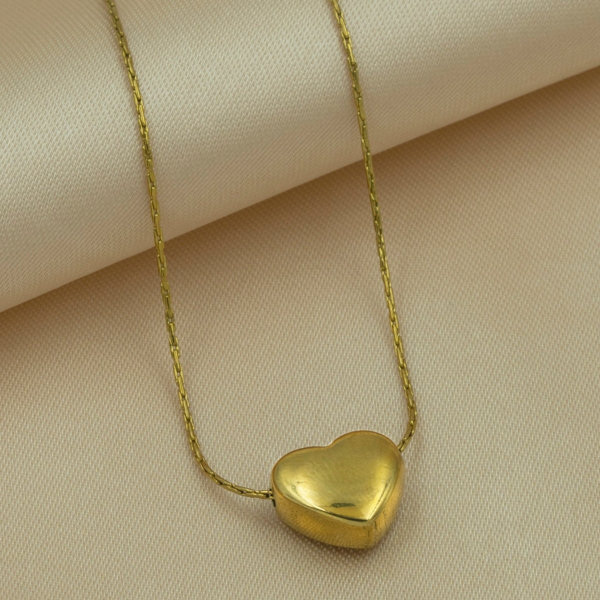 Artklim Gold Plated Guild Heart Pendant Necklace