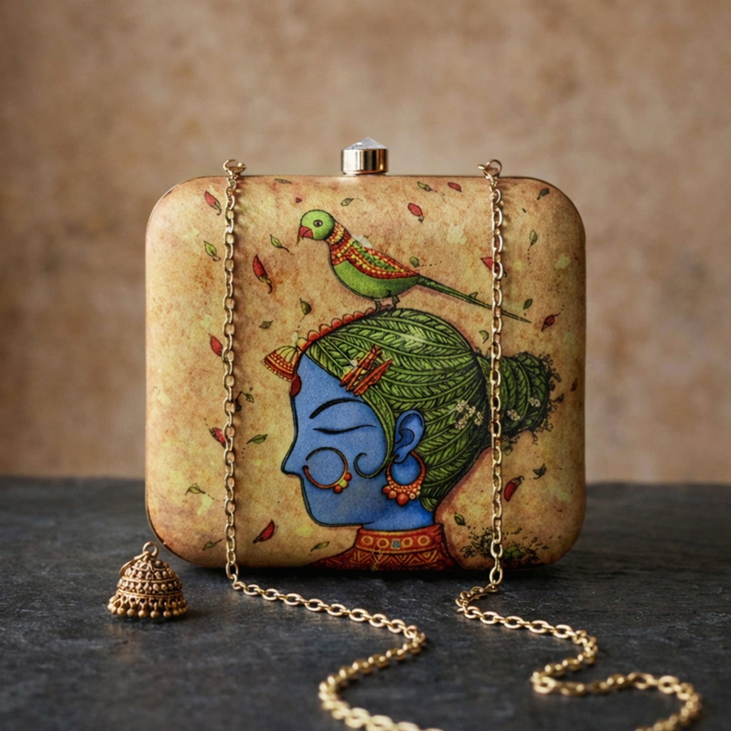 Artklim Serene Parrot Dream Printed Clutch