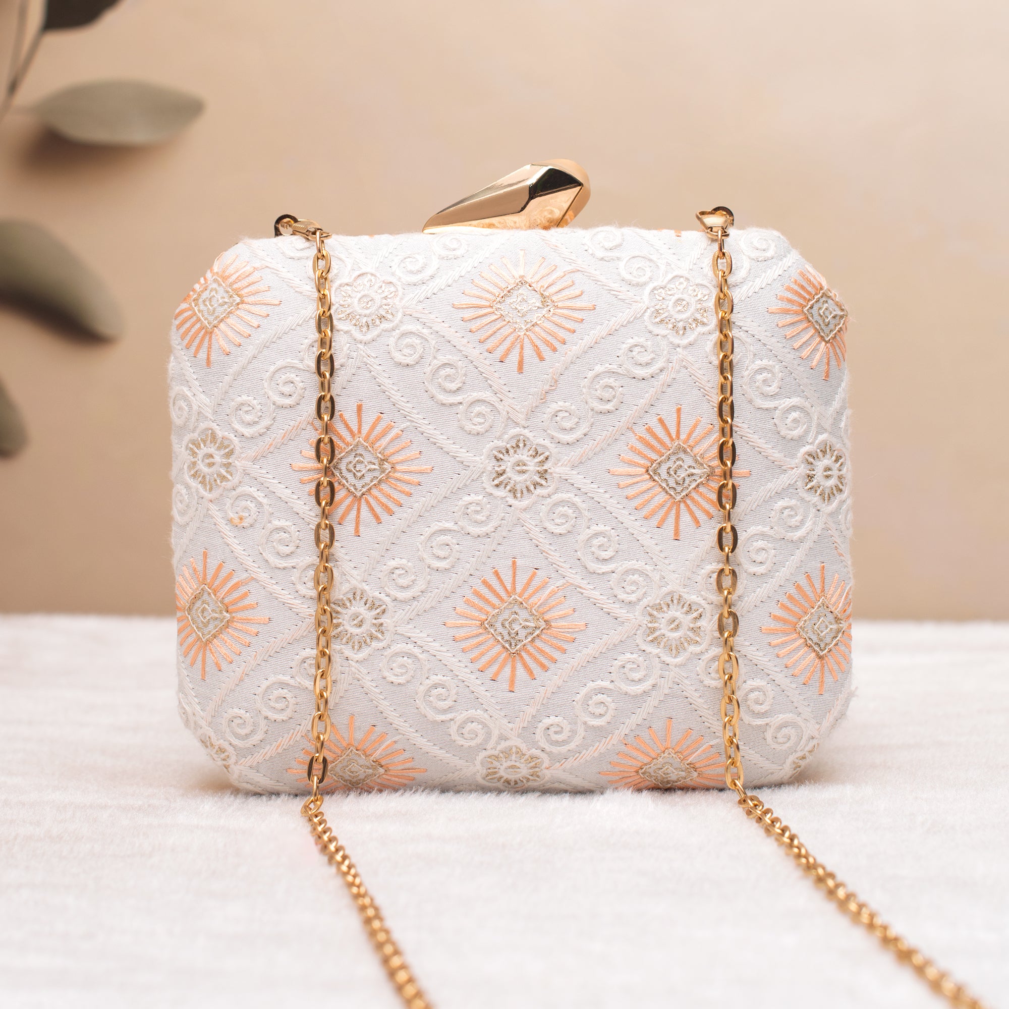 Artklim Sunburst Embroidery Clutch