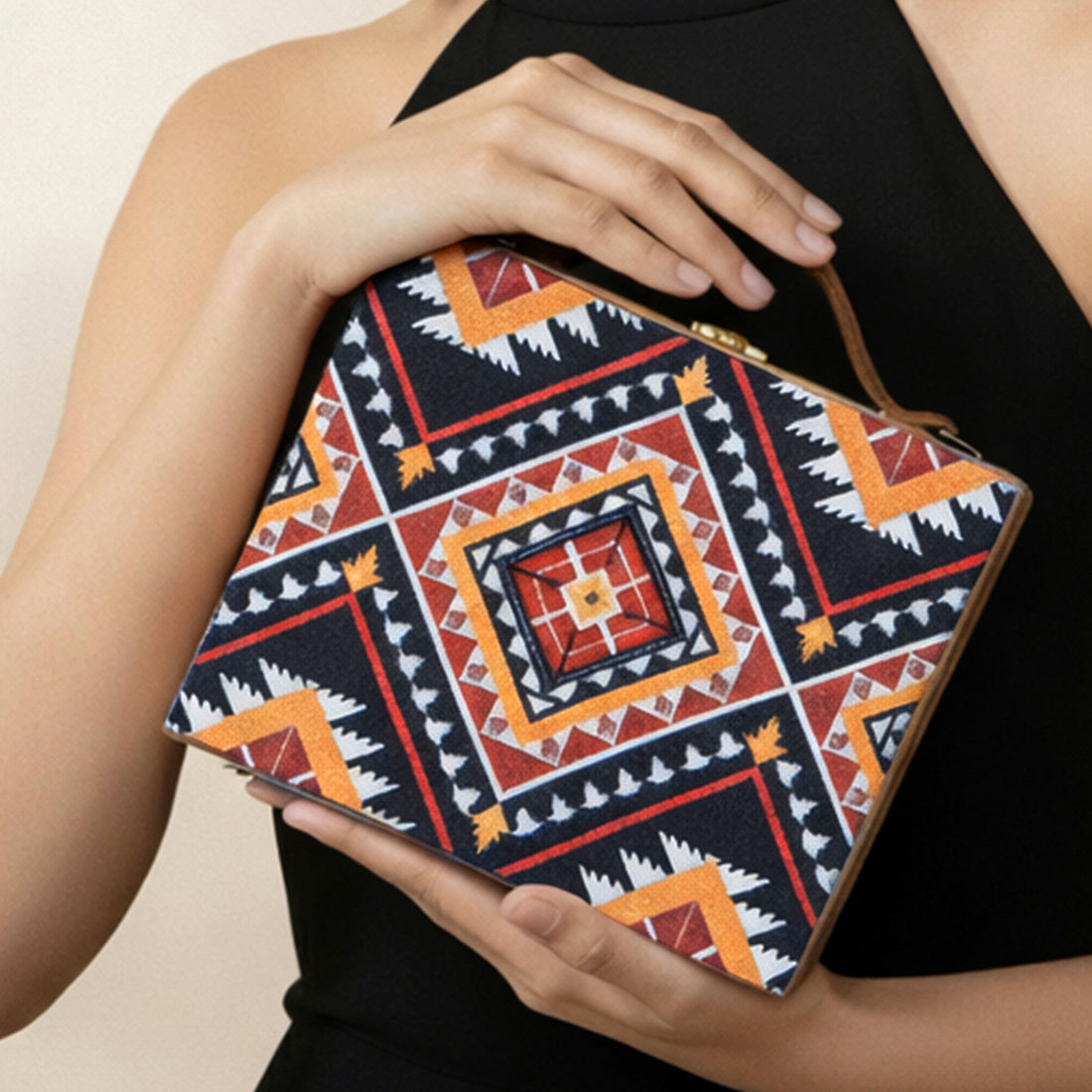 Yellow Symmetrical Printed Suitcase Style