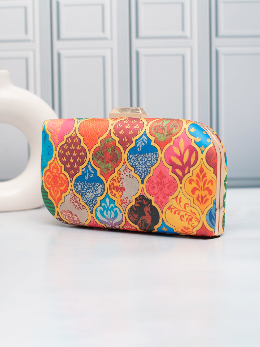 Artklim Persian Bloom Printed Clutch
