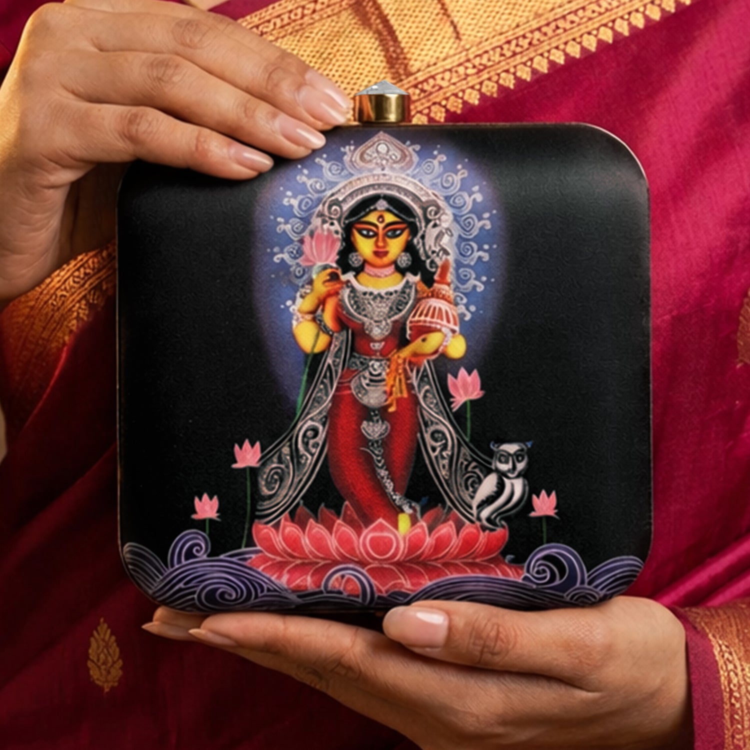 Artklim Divine Radiance  Printed Clutch