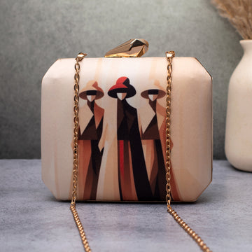 Artklim Abstract Ladies Illustration Clutch