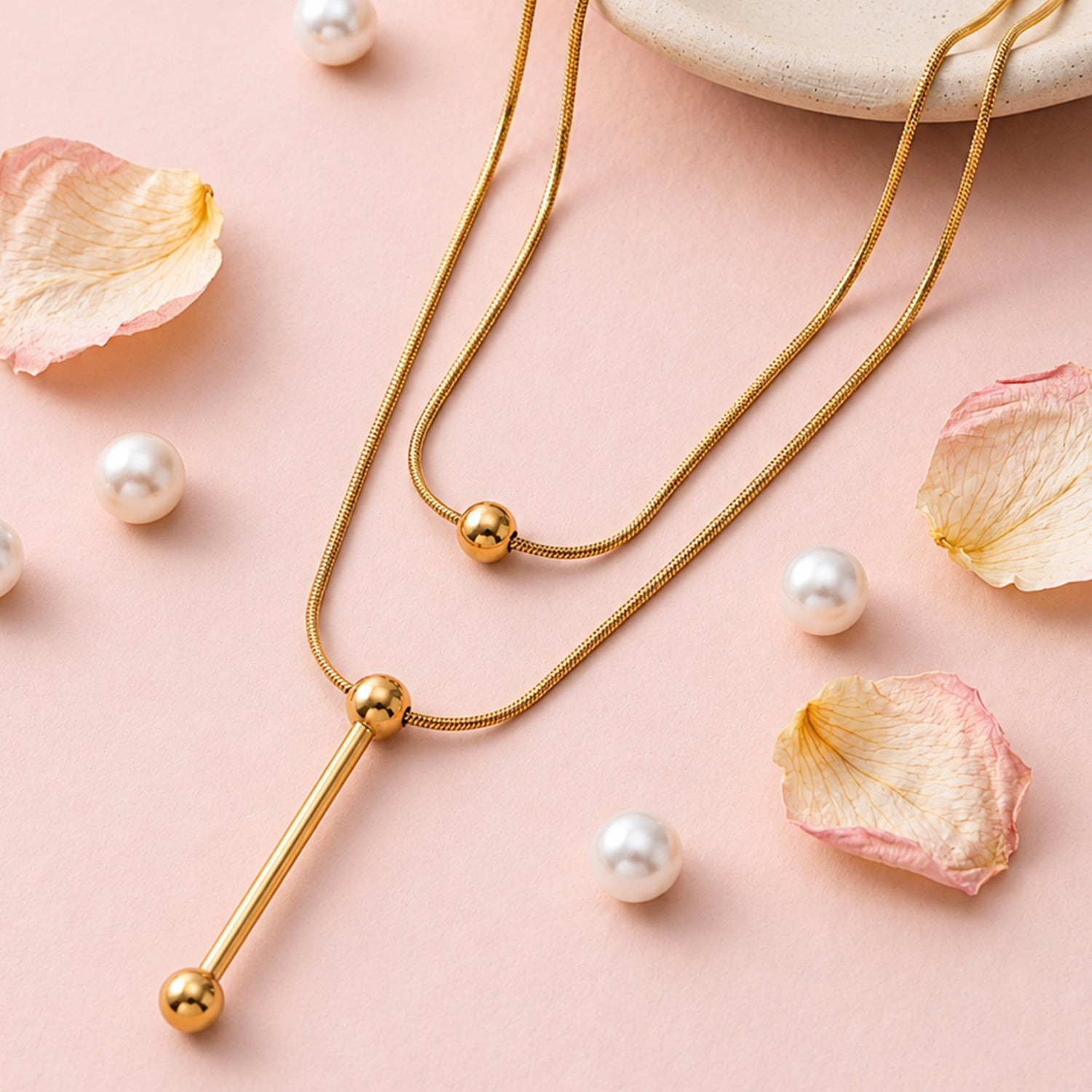 Artklim Minimal Bar Pendant  Anti-tarnish Necklace