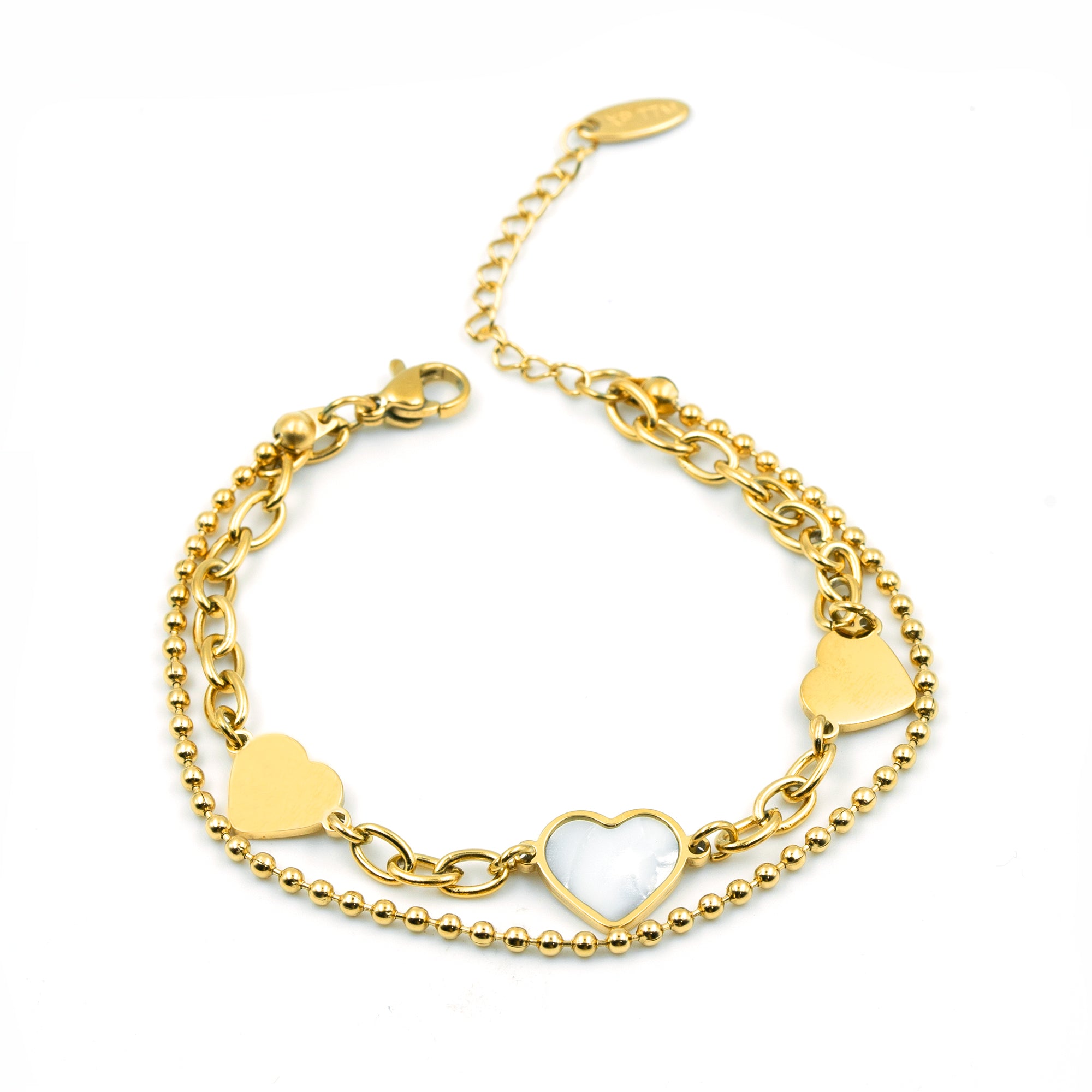 Artklim Trinity Heart Charm Bracelet