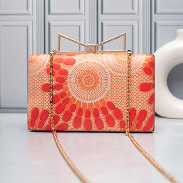 Artklim Coral Mandala Art Printed Clutch