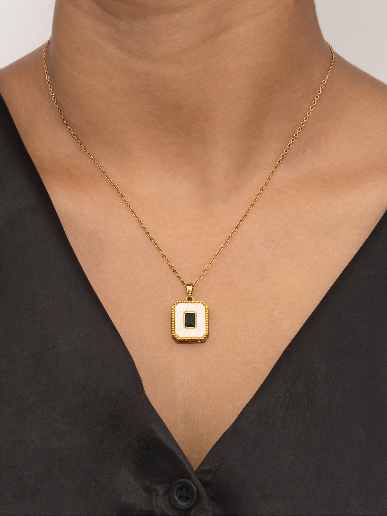 Arklim Emerald Enchant Anti Tarnish Pendant