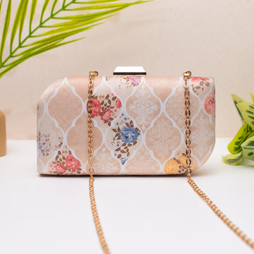 Artklim Classic Bloom Printed Clutch